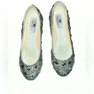 marc defang Ballet Round  Shoes Silver Size 42 Avant Garde Coquette